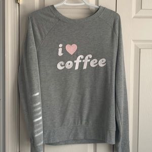 Grey long sleeve shirt with design